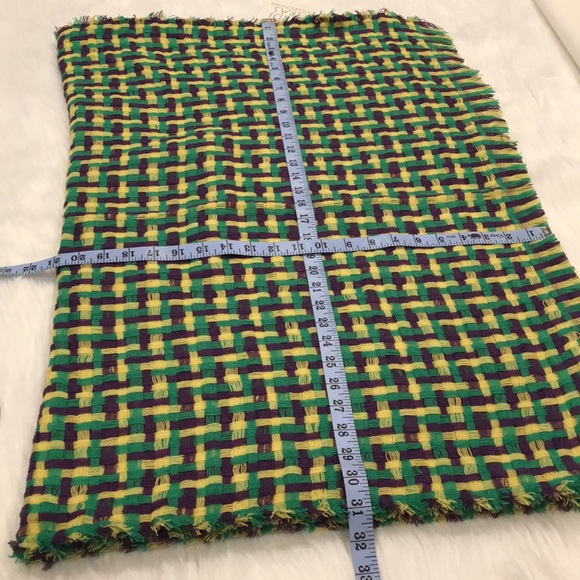 Mardi Gras💜💛💚Scarf Wrap, Triangle Table Topping NWT - Never Displayed or Worn - Picture 7 of 8